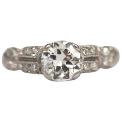 Vintage .75 Carat Diamond Platinum Engagement Ring