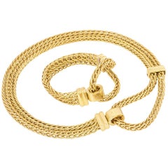 Pomellato Yellow Gold Necklace and Bracelet Suite