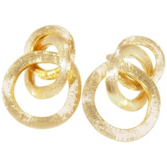 Marco Bicego Earrings Yellow Gold Hoop Circle Italy 18 Karat