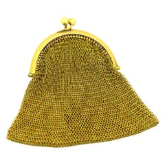 Tiffany & Co. Vintage Mesh Purse 18 Karat Yellow Gold