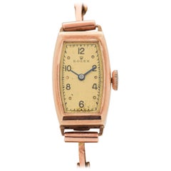 Vintage Rolex Ladies 9 Karat Rose Gold Watch, 1930s