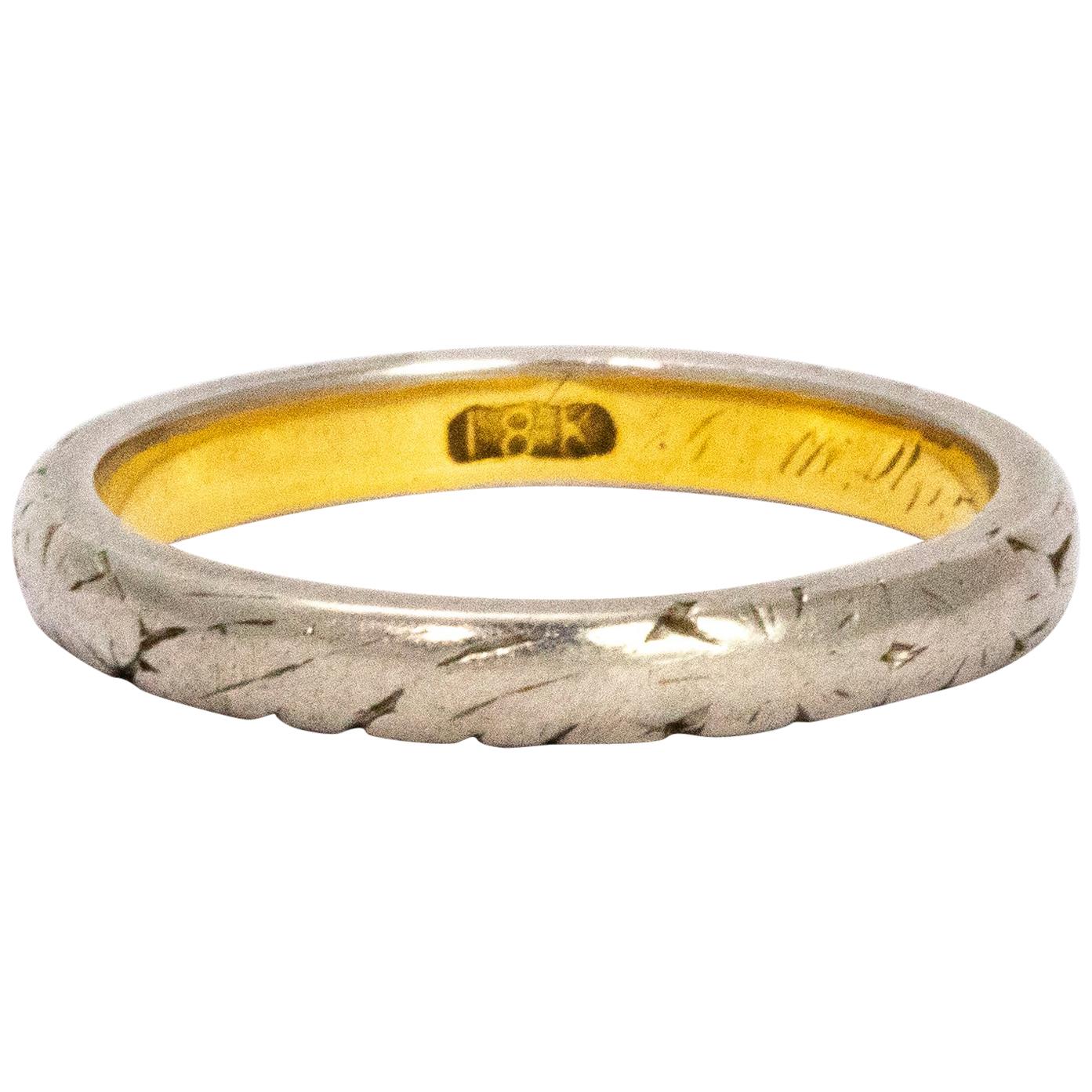 Ring aus edwardianischem Gold und Platin