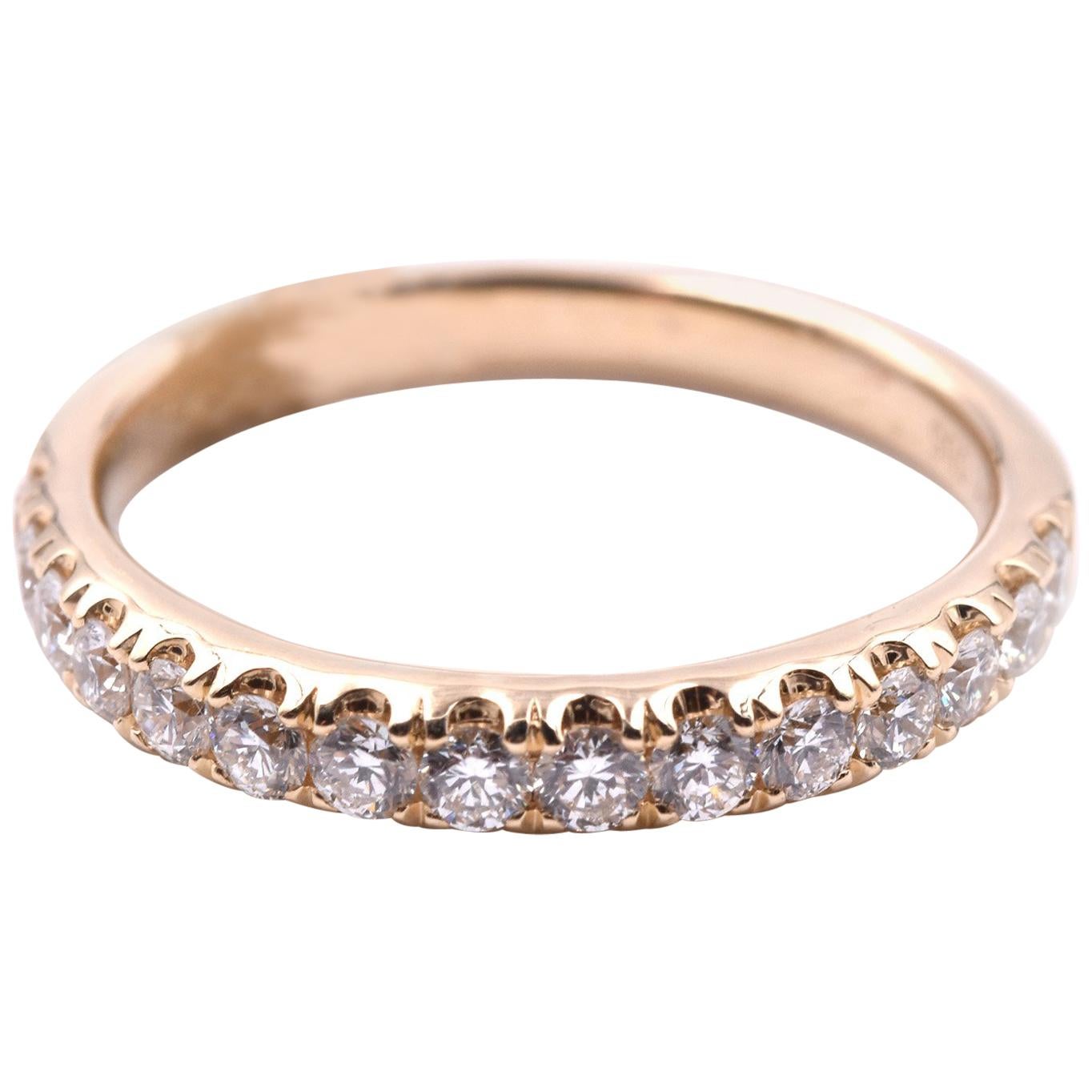 14 Karat Yellow Gold .51 Carat Diamond Band