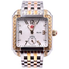 Michele Milou Diamond Gold and Steel Watch Ref. MW15A01D1025