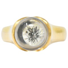 Mauboussin Paris Diamond Rock Crystal 18 Karat Gold Ring