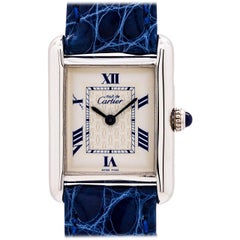 Men’s Cartier Tank Sterling Silver Quartz, circa 2000s