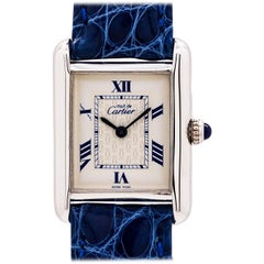 Men’s Cartier Tank Sterling Silver Quartz, circa 2000s