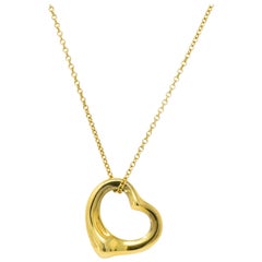 Tiffany & Co. Elsa Peretti 18 Karat Gold Open Heart Necklace