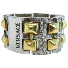 Versace 18 Karat White and Yellow Gold with Diamond Accents