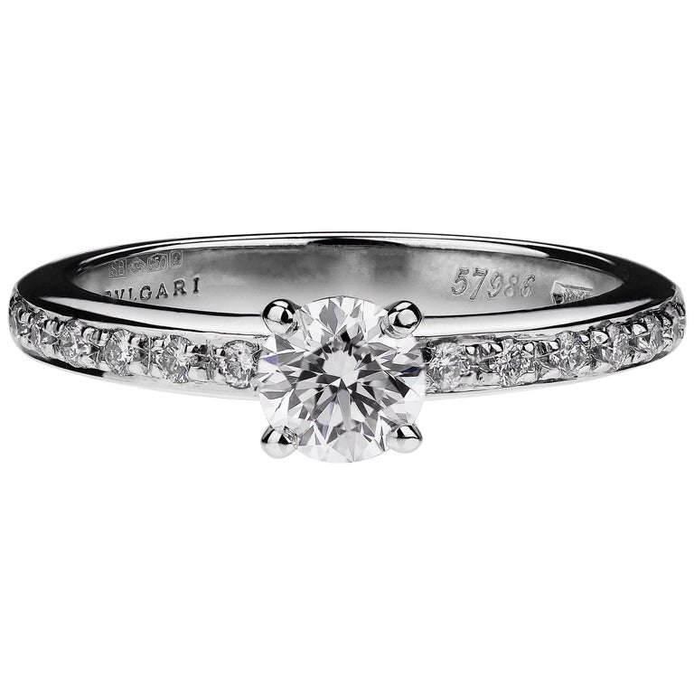 Bulgari Diamond Solitaire ring in Platinum, 0.50 ct D VS1, Griffe  Collection For Sale at 1stDibs | bulgari griffe, bvlgari engagement ring,  bvlgari griffe ring
