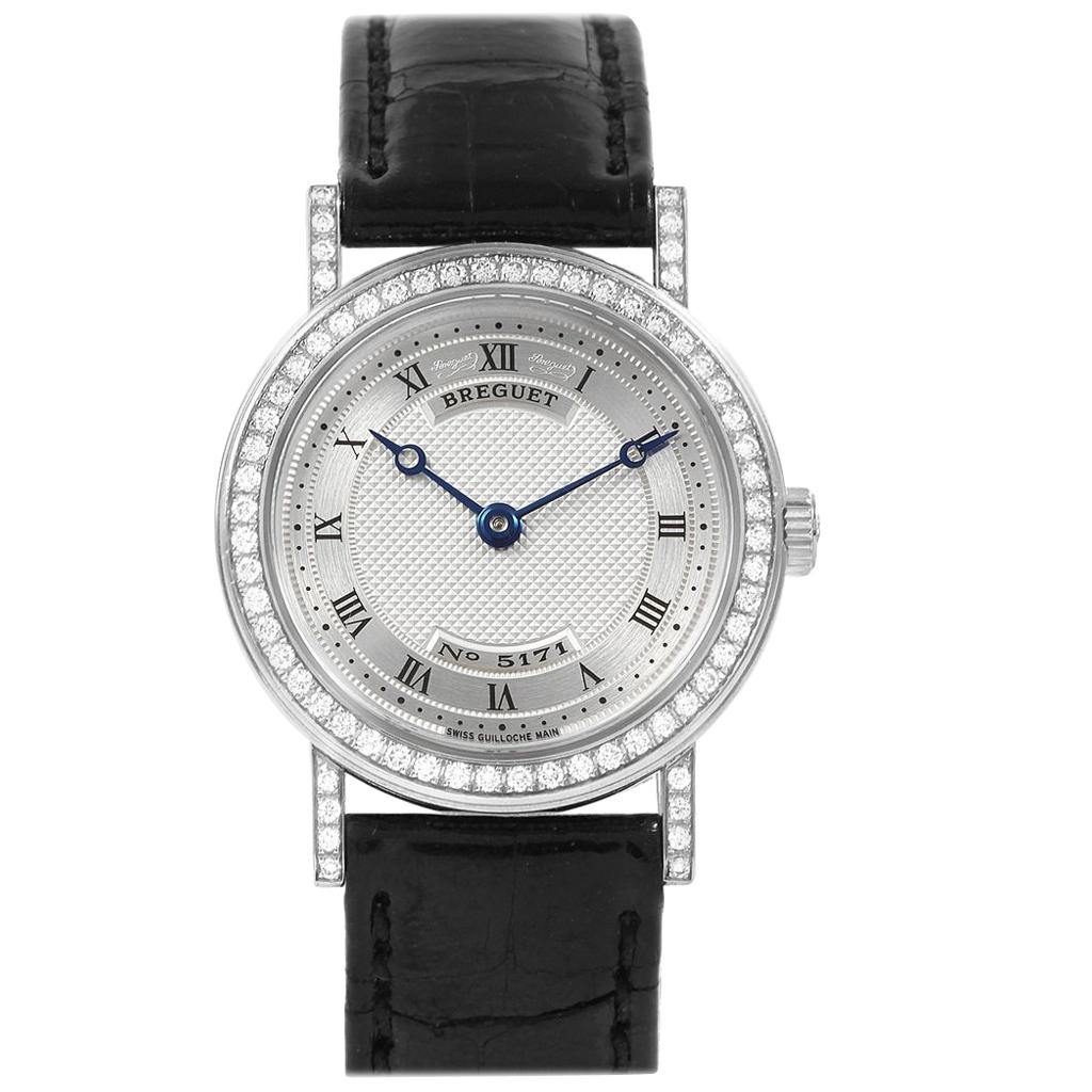 Breguet Classique 18 Karat White Gold Diamond Ladies Watch 8561