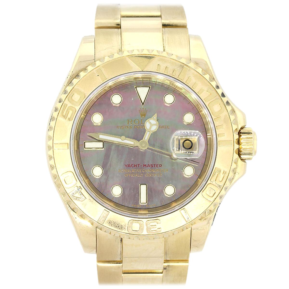 Rolex 16628 Yacht-Master Tahitian Mother of Pearl Dial Watch