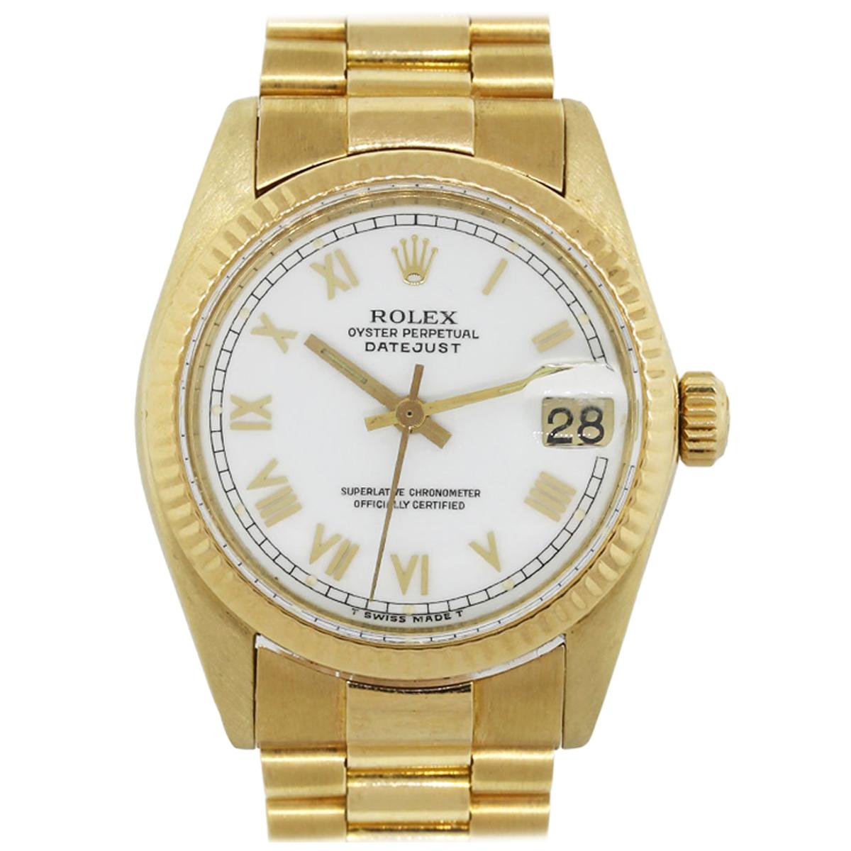 Rolex 6827 Datejust Midsize Presidential Wristwatch