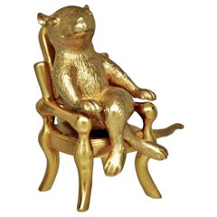 Antique Gold-Plated Bronze "The Year Of The Rat" by John Landrum Bryant