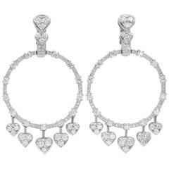 GRAFF  Coeur de diamant  Boucles d'oreilles