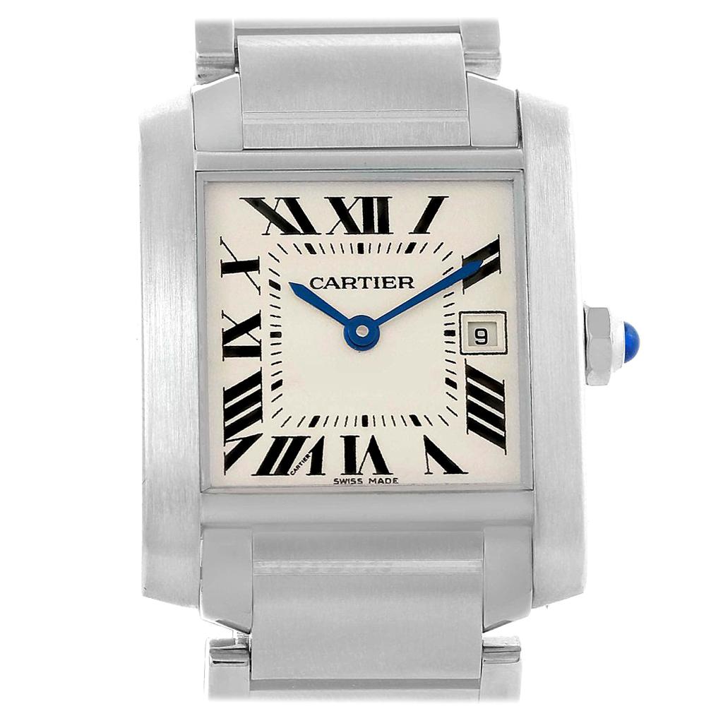 Cartier Tank Francaise Midsize Silver Dial Ladies Watch W51011Q3