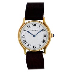 Vintage Cartier Paris 18 Karat Yellow Gold Ladies Watch