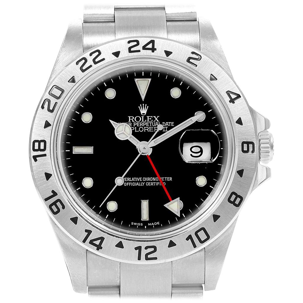 Rolex Explorer II 40 Black Dial Automatic Men's Watch 16570 Unworn