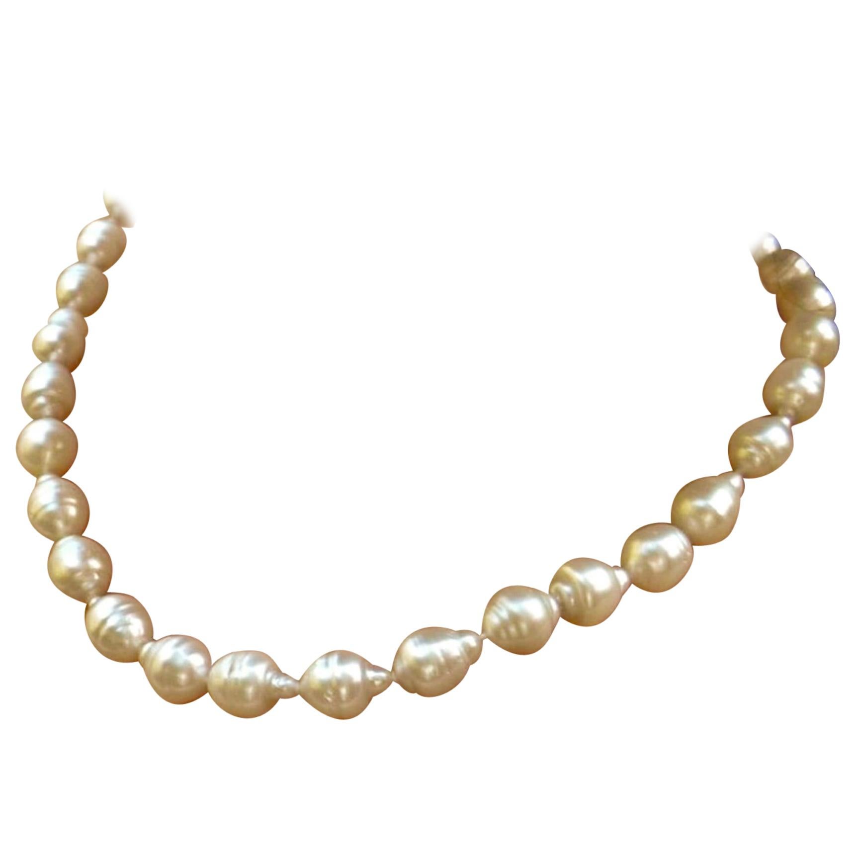 South Sea White Baroque Pearls Necklace