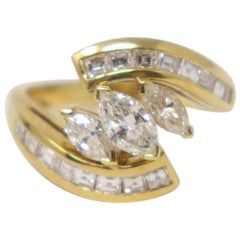 Yellow Gold and Diamonds Wedding or Engagement Ring