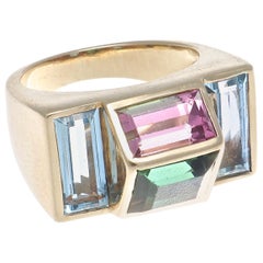 Vintage Tiffany & Co. Paloma Picasso Gemstone Gold Ring