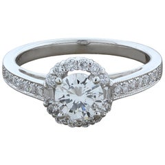 Round Diamond Gold Engagement Ring