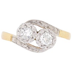 Antique Art Deco Two-Stone Diamond Ring, circa 1920s