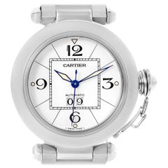 Cartier Pasha C Midsize White Dial Automatic Steel Watch W31044M7