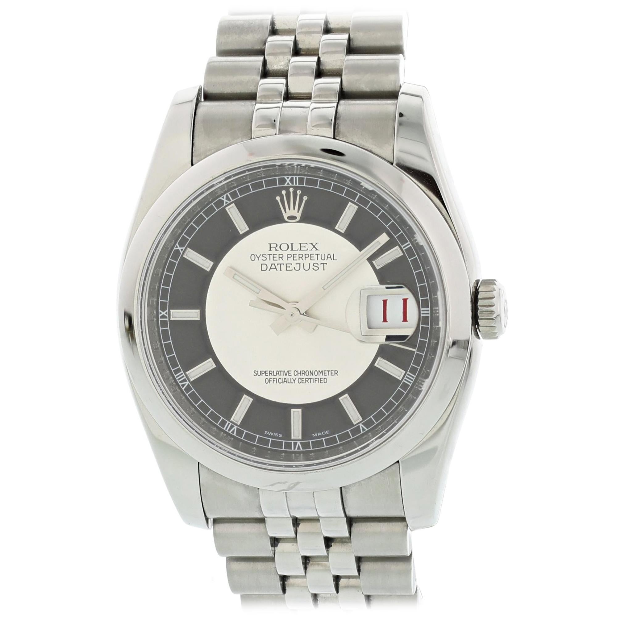 Rolex Oyster Perpetual Datejust 116200 Tuxedo Dial Men's Watch