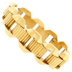 Egyptian 18 Karat Rose Gold Retro Bracelet