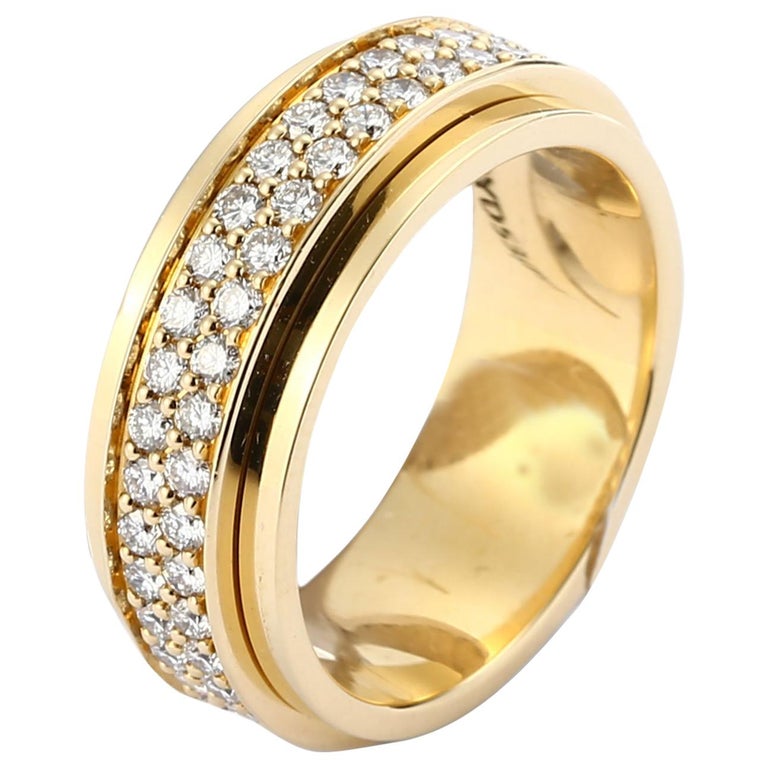 Piaget 18 Karat Yellow Gold Possesson Diamonds Ring For Sale at 1stDibs