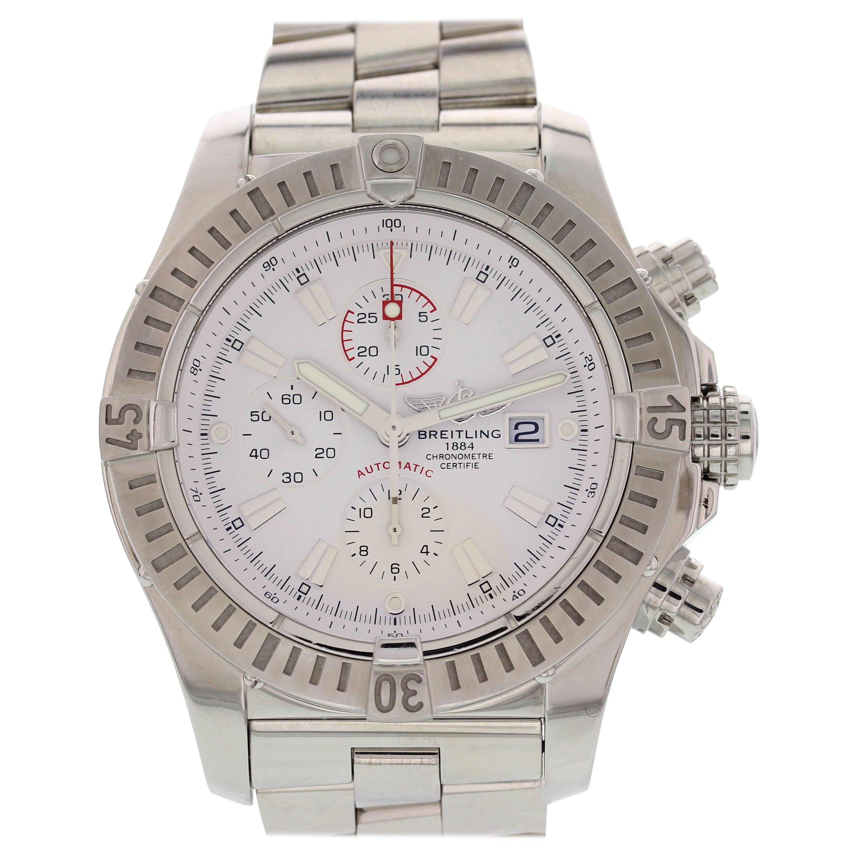 Breitling Super Avenger Chronograph A13370 Box Papers For Sale
