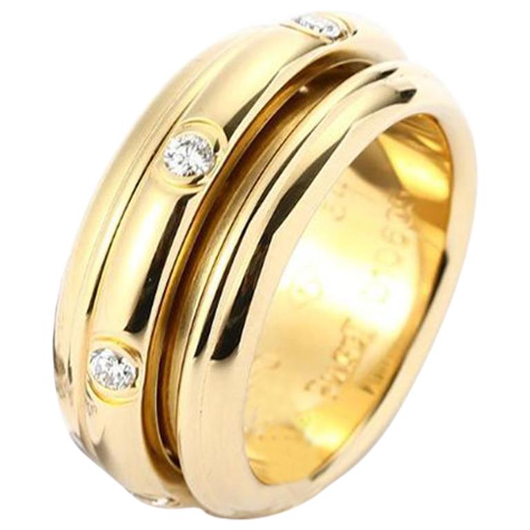 Piaget 18 Karat Yellow Gold Possession Diamonds Ring For Sale