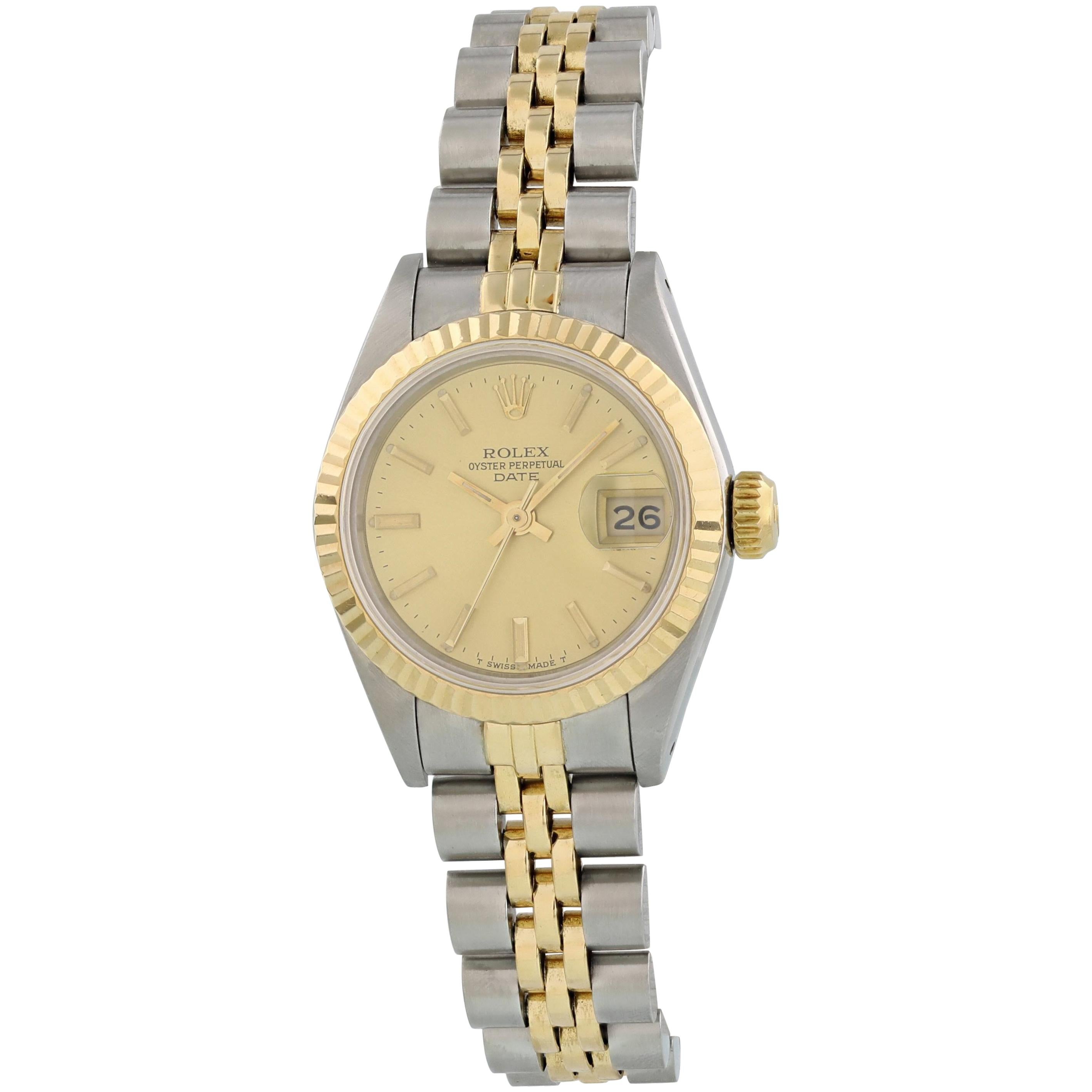 Rolex Oyster Perpetual Date 69173 Ladies Watch Original Papers