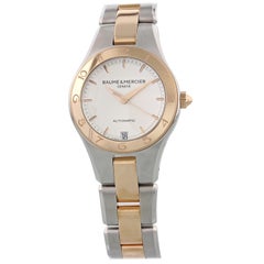 Baume & Mercier Linea 18 Karat Gold and Steel MOA10073 Automatic Ladies Watch