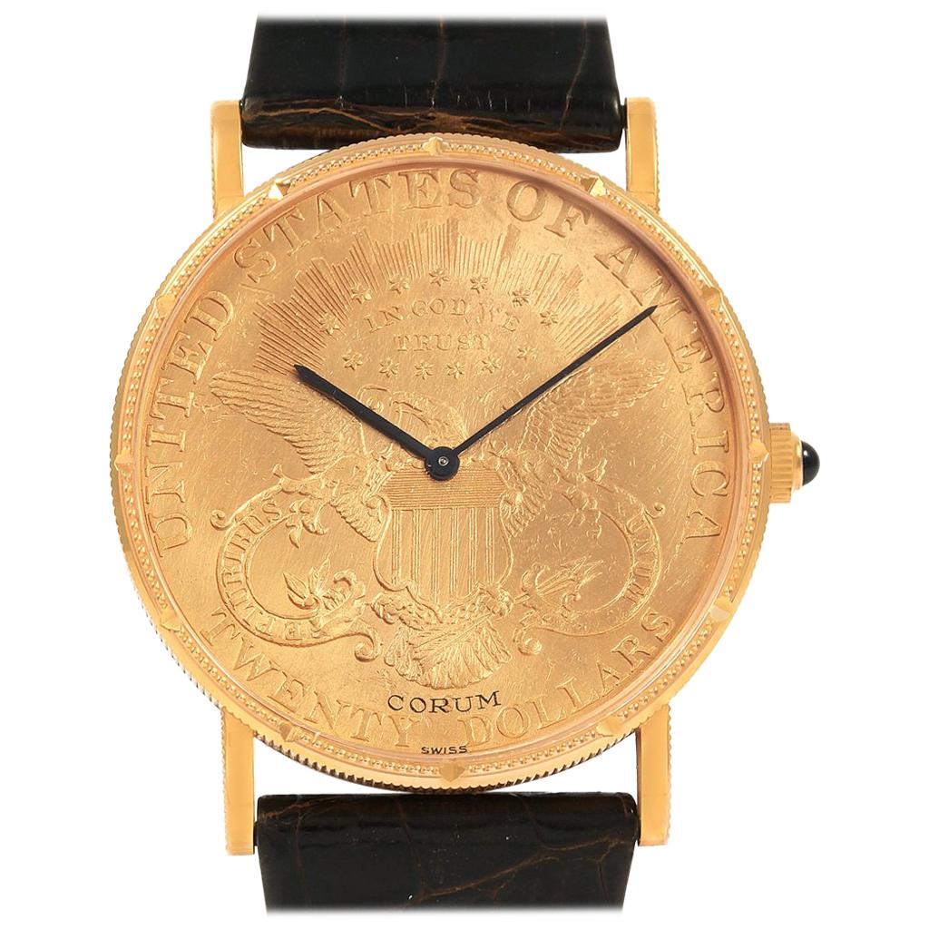 Corum 20 Dollars Double Eagle Yellow Gold Coin Manual Men’s Watch