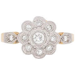 Edwardian Diamond Cluster Ring, circa 1910