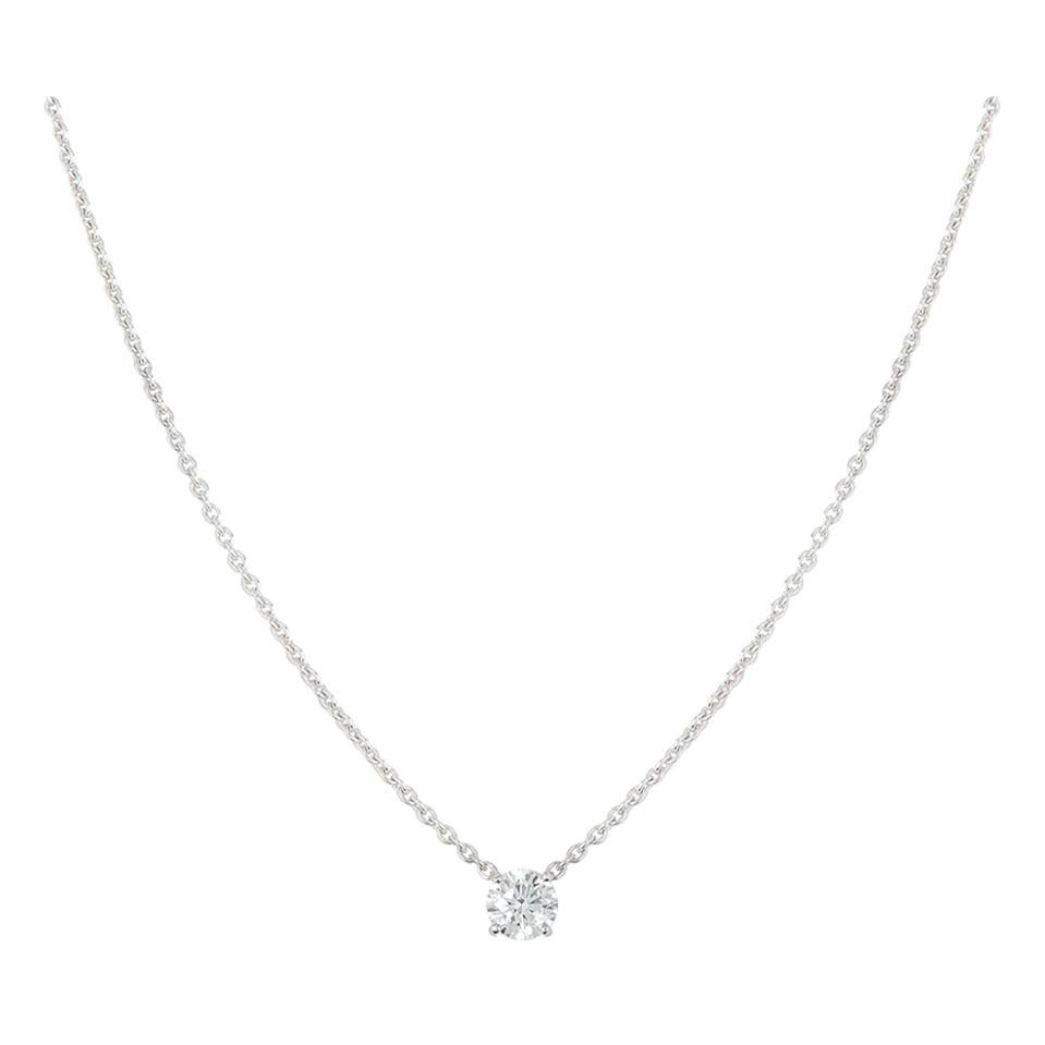 Cartier Diamond Solitaire Necklace 0.80 Carat