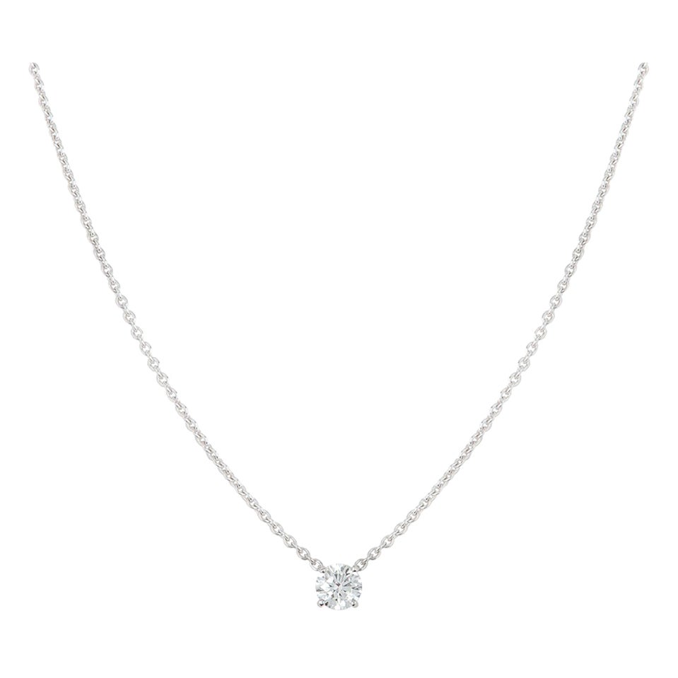 diamond solitaire necklace cartier