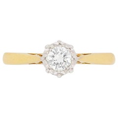 Vintage Diamond Solitaire Engagement Ring, circa 1950s