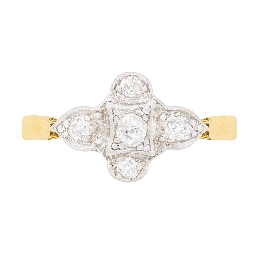 Art Deco Diamond Cluster Ring, circa 1920s