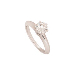 Tiffany & Co. Platinum Diamond Round Brilliant Cut Engagement Ring 0.86 Carat