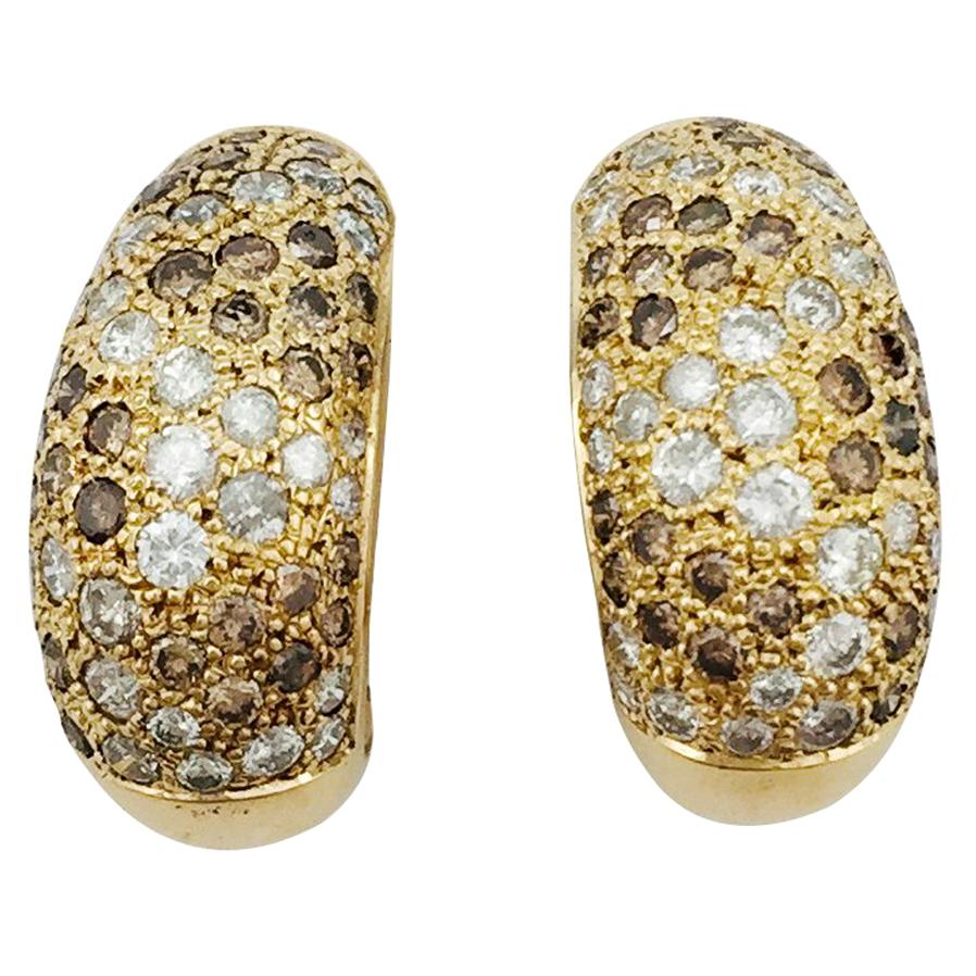Cartier Earrings Set with Diamonds