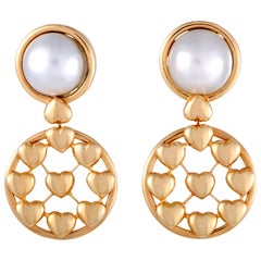 Dior Mabe Pearl Yellow Gold Clip-On Earrings