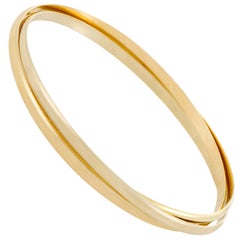 Cartier Trinity Yellow White and Rose Gold Rolling Bangle Bracelet