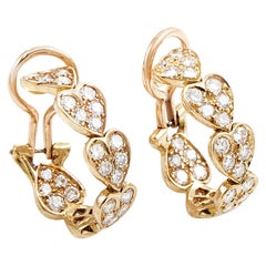 Cartier Virgo Diamond Rose Gold Heart Earrings