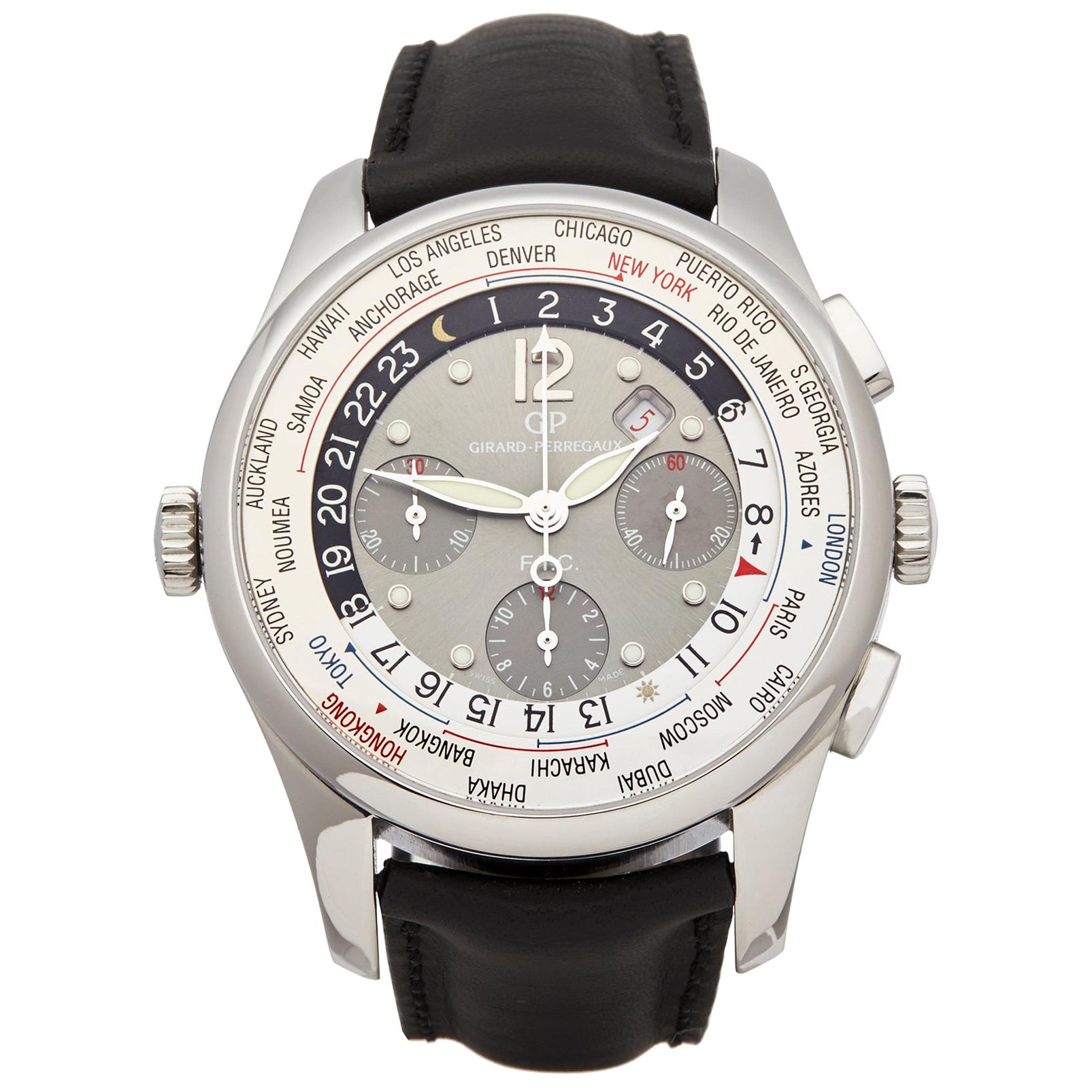 Girard Perregaux WWTC FTC World Time Stainless Steel 49805 Wristwatch