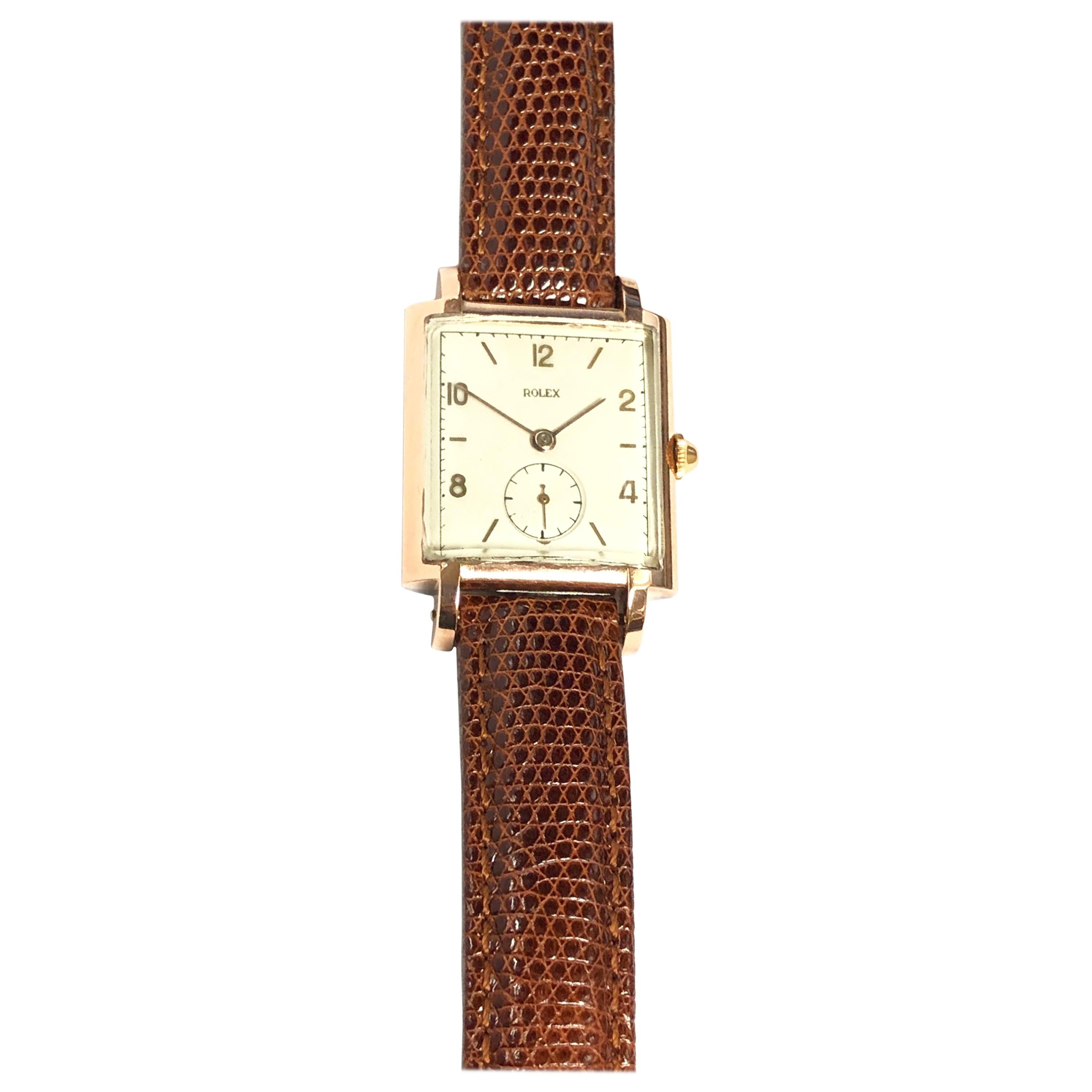 Rolex 1940 Rose Gold and Steel Mechanical Wristwatch