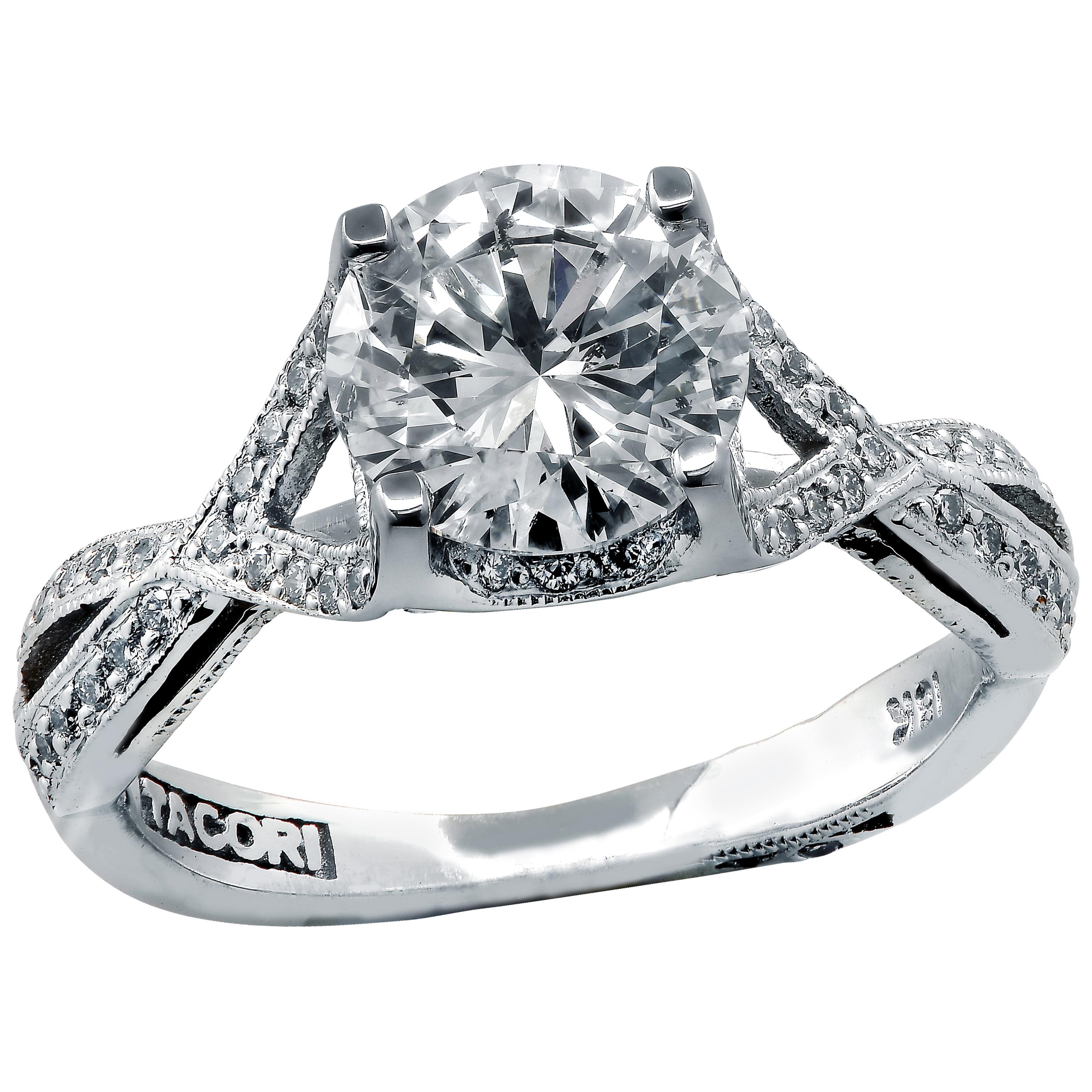 Tacori GIA Certified 1.32 Carat Diamond Engagement Ring