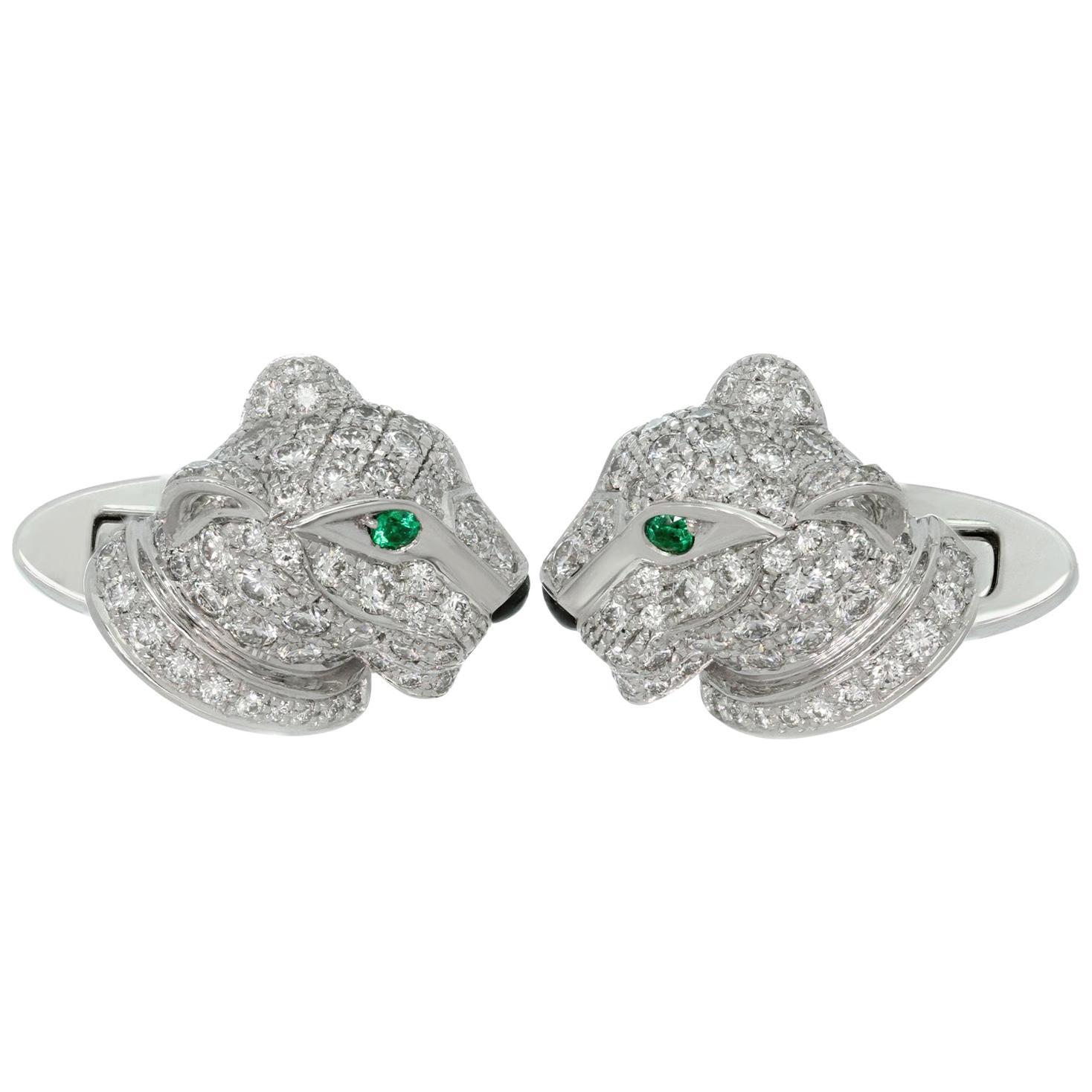 Diamond cufflinks cheap cartier